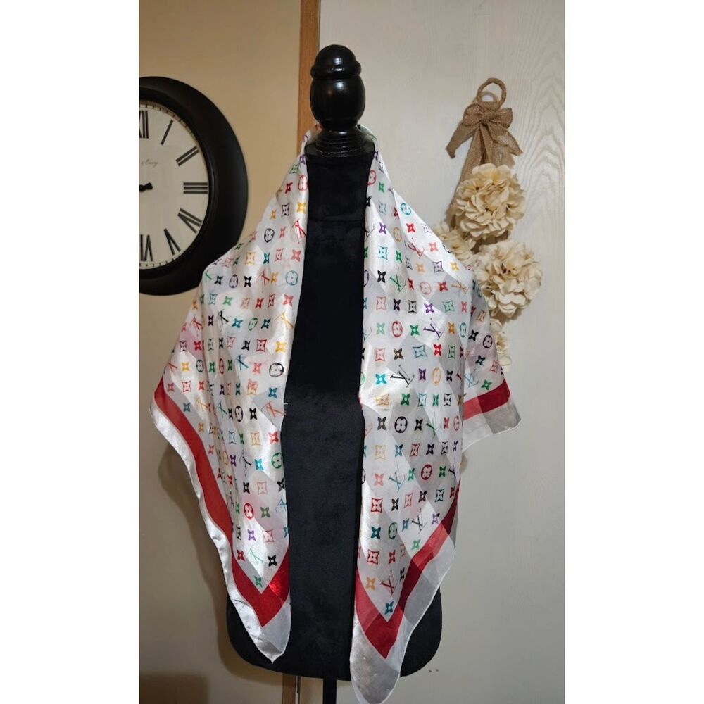 Unbranded Multicolor Logo Print Scarf  - Large - Picture 2 of 3